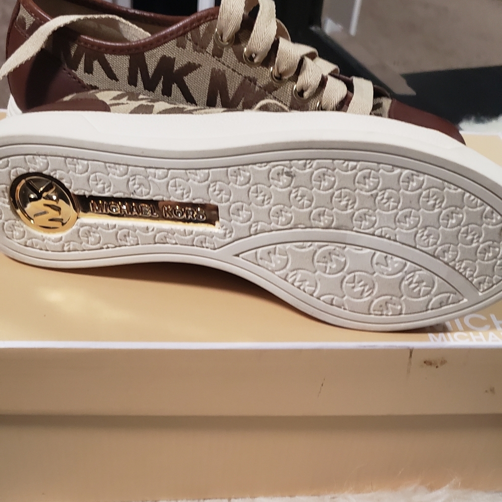 Michael Kors golds Sneakers 6M textile leather - Picture 7 of 8